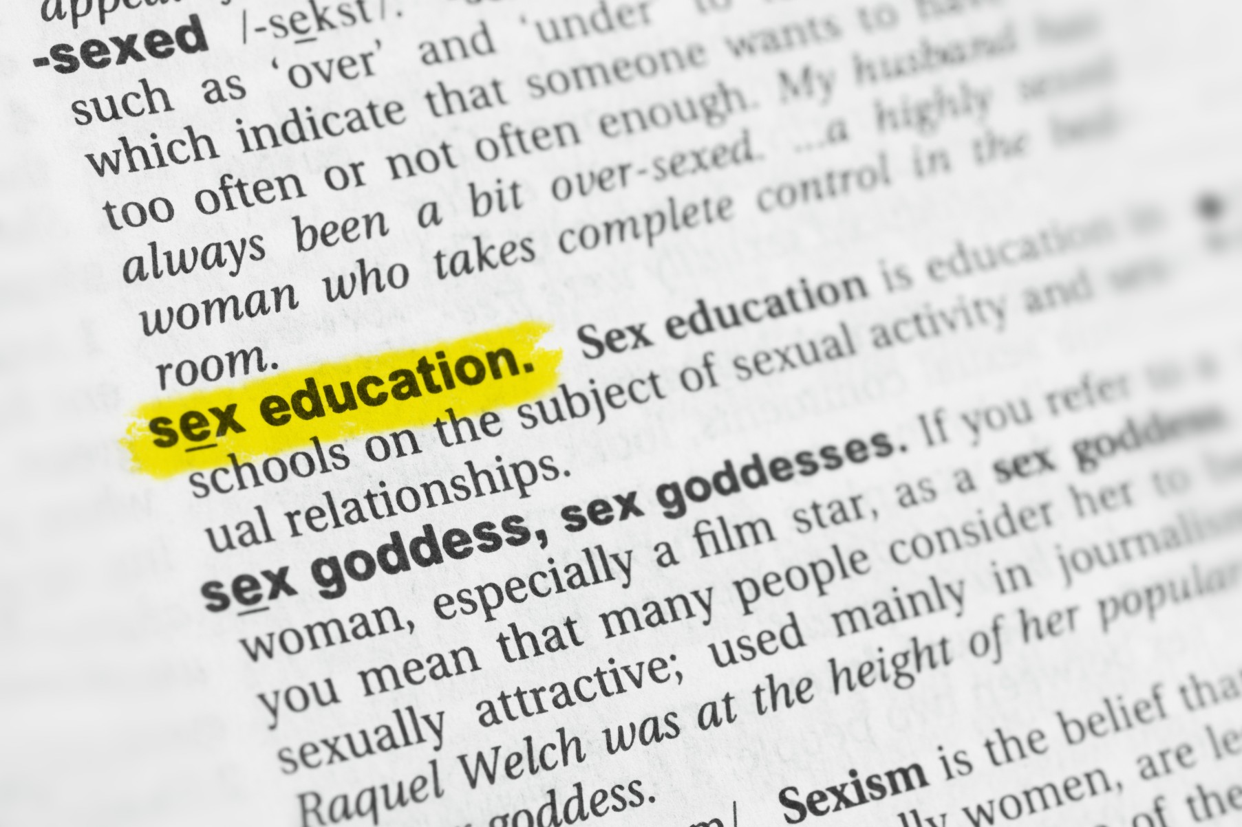 Sex education definition